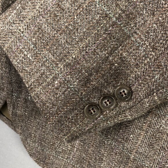 Vintage Golden Eagle Sports Coat Mens 40R Tan Taupe Wool? Classic USA Union Made - Picture 4 of 12